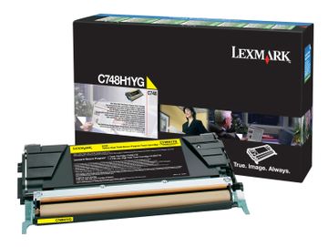Return Program Lexmark C748H1YG High Capacity Yellow Toner Cartridge - (0C748H1YG)