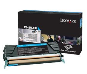 Lexmark C748H2CG High Capacity Cyan Toner Cartridge