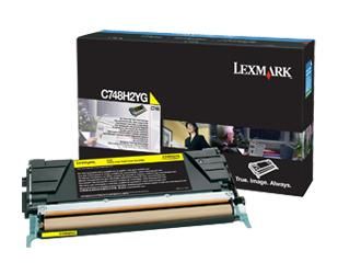Lexmark C748H2YG High Capacity Yellow Toner Cartridge