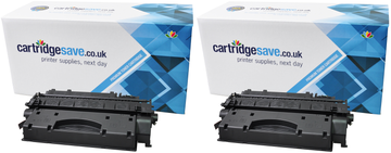 Compatible HP 05X High Capacity Black Toner Cartridge Twin Pack (CE505XD)