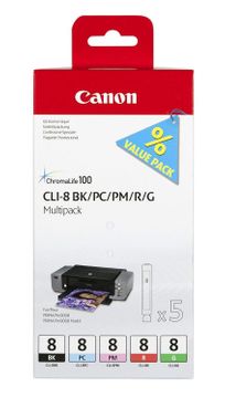 Canon CLI-8 5 Colour Ink Cartridge Multipack