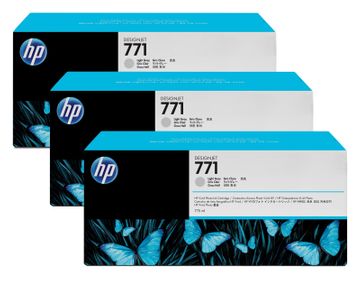HP 771 3 x Light Grey Ink Cartridge Multipack - (CR257A)