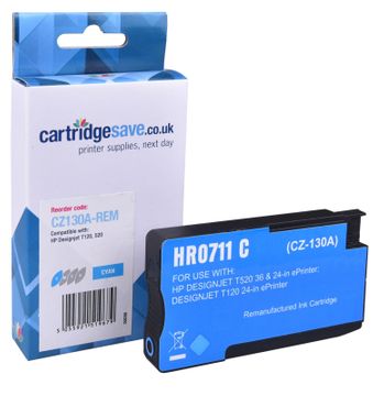 Compatible HP 711 Cyan Ink Cartridge - (CZ130A)