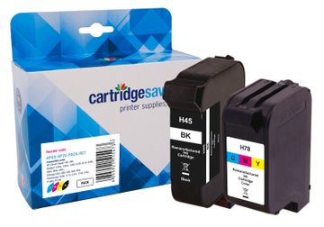 Compatible HP 45 / HP 78 Multipack High Capacity Black & Tri-Colour Printer Cartridge
