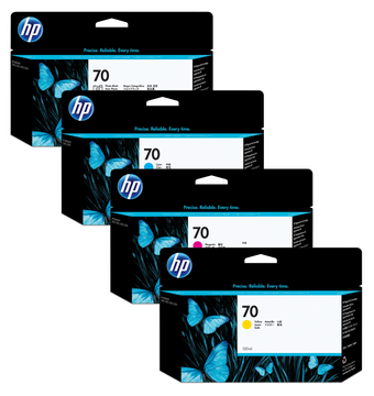HP 70 4 Colour Ink Cartridge Multipack