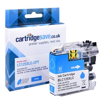 Compatible Brother LC125XL High Capacity Cyan Ink Cartridge