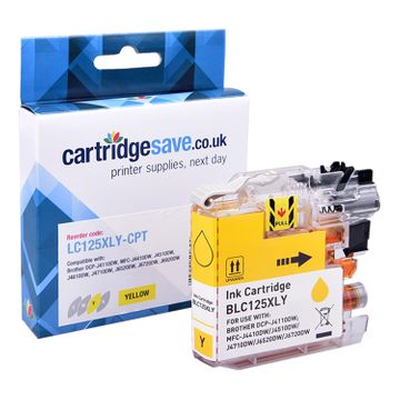 Compatible Brother LC125XL High Capacity Yellow Ink Cartridge