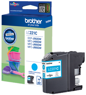 Brother LC221C Light User Cyan Ink Cartridge