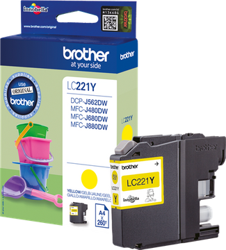 Brother LC221Y Light User Yellow Ink Cartridge