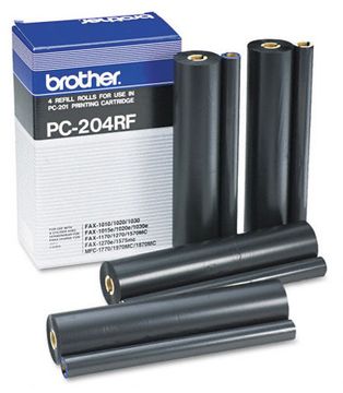 Brother PC-204RF 4 x Black Fax Thermal Ribbons Multipack