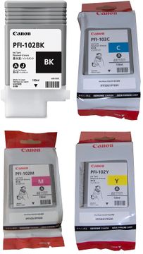 Canon PFI-102 4 Colour Ink Cartridge Multipack