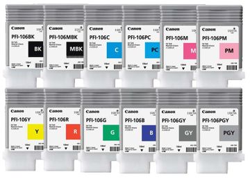Canon PFI-106 12 Colour Ink Cartridge Multipack