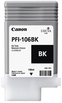 Canon PFI-106BK Black Ink Cartridge - (6621B001AA)