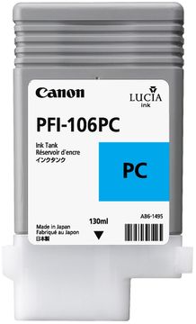 Canon PFI-106PC Photo Cyan Ink Cartridge - (6625B001AA)