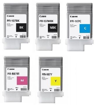 Canon PFI-107 5 Colour Ink Cartridge Multipack
