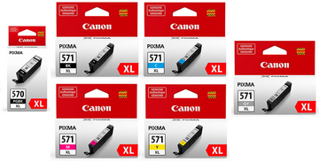 Canon PGI-570XL / CLI-571XL High Capacity 6 Colour Ink Cartridge Multipack