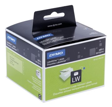 Dymo 99013 Transparent Large Address Adhesive Labels 1 x 260 Labels 89mm x 36mm (S0722410)