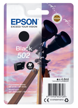 Epson 502 Black Ink Cartridge - (C13T02V14010 Binoculars)