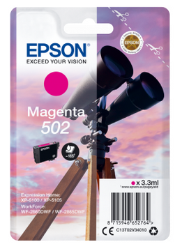 Epson 502 Magenta Ink Cartridge - (C13T02V34010 Binoculars)