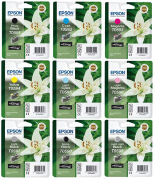 Epson T059 9 Colour Ink Cartridge Multipack - (Lily)