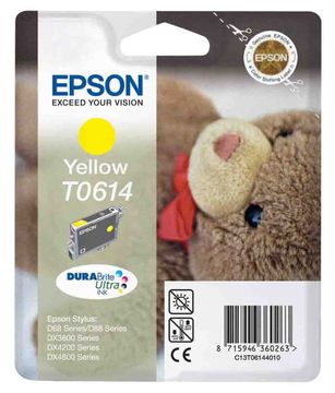 Epson T0614 Yellow Ink Cartridge - (T061440 Teddybear)