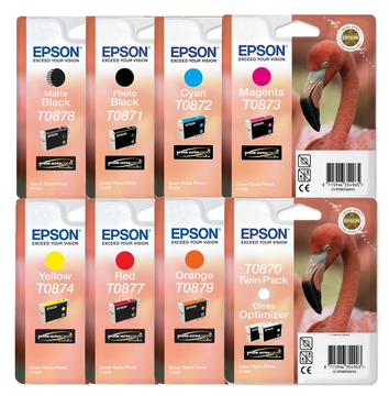 Epson T087 8 Colour Ink Cartridge Multipack - (Flamingo)