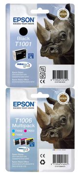 Epson T100 4 Colour Ink Cartridge Multipack - (Rhino)