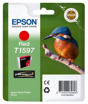 Epson T1597 Red Ink Cartridge - (C13T159740 Kingfisher)