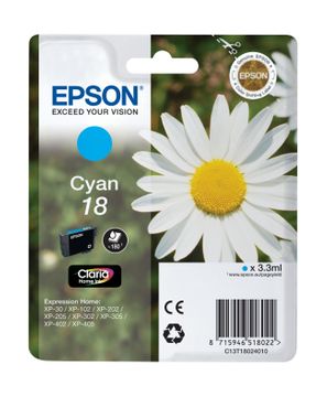 Epson 18 Cyan Ink Cartridge - (T1802 Daisy)