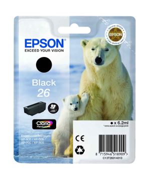 Epson 26 Black Ink Cartridge - (T2601 Polar Bear)