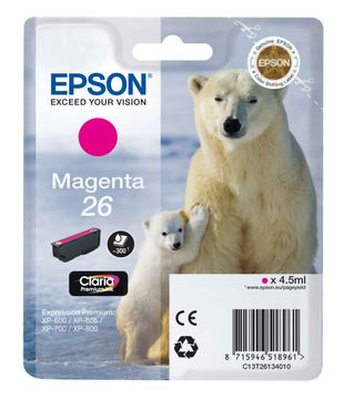Epson 26 Magenta Ink Cartridge - (T2613 Polar Bear)