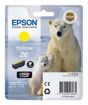 Epson 26 Yellow Ink Cartridge - (T2614 Polar Bear)