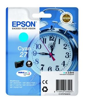 Epson 27 Cyan Ink Cartridge - (T2702 Alarm Clock)