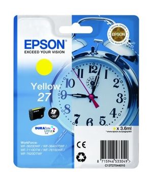 Epson 27 Yellow Ink Cartridge - (T2704 Alarm Clock)
