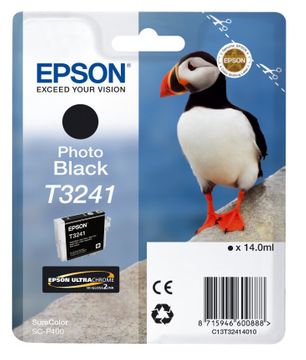 Epson T3241 Photo Black Ink Cartridge - (C13T324140 Puffin)