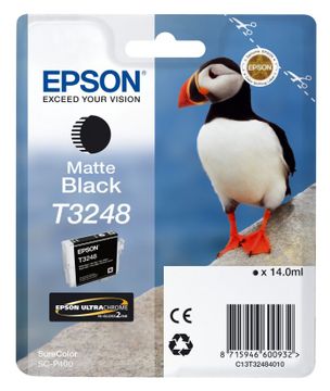 Epson T3248 Matte Black Ink Cartridge - (C13T324840 Puffin)