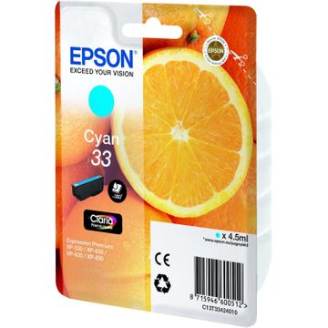 Epson 33 Cyan Ink Cartridge - (T3342 Oranges)