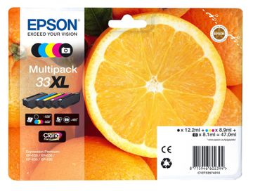 Epson 33XL 5 Colour High Capacity Ink Cartridge Multipack (T3357 Oranges)
