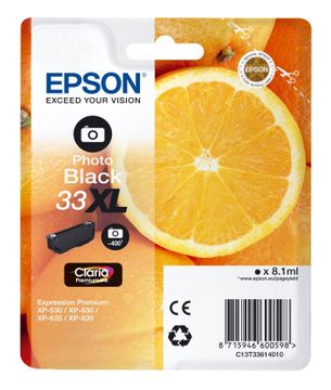 Epson 33XL Photo Black High Capacity Ink Cartridge - (T3361 Oranges)