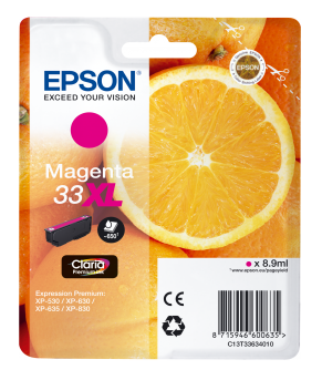 Epson 33XL Magenta High Capacity Ink Cartridge - (T3363 Oranges)