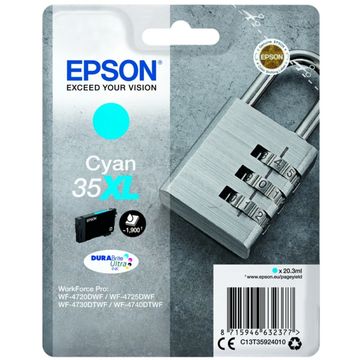 Epson 35XL High Capacity Cyan Ink Cartridge - (T3592 Padlock)