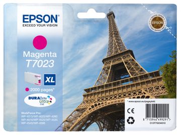 Epson T7023 XL High Capacity Magenta Ink Cartridge - (Eiffel Tower)
