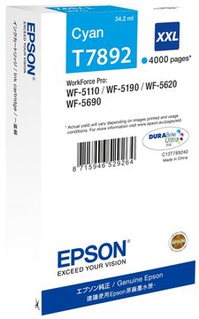 Epson T7892 XXL Extra High Capacity Cyan Ink Cartridge - (C13T789240)