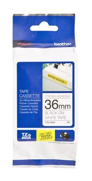 Brother TZe-S261 Black On White Strong Adhesive Laminated P-Touch Labelling Tape 36mm x 8m