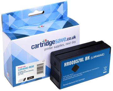 Compatible HP 957XL Extra High Capacity Black Ink Cartridge - (L0R40AE)