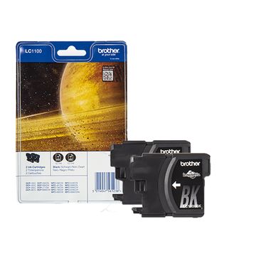 Brother LC1100BK Black Ink Cartridge Twin Pack (LC1100BKBP2)