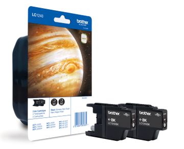 Brother LC1240BK Black Ink Cartridge Twin Pack (LC-1240BKBP2)