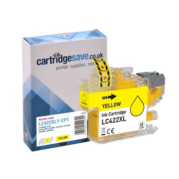 Compatible Brother LC422XLY High Capacity Yellow Ink Cartridge - (LC422XLY)