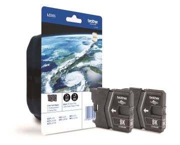 Brother LC985BK Black Ink Cartridge Twin Pack (LC985BKBP2)