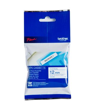 Brother MK-233BZ Blue On White Laminated P-Touch Adhesive Labelling Tape 12mm x 8m